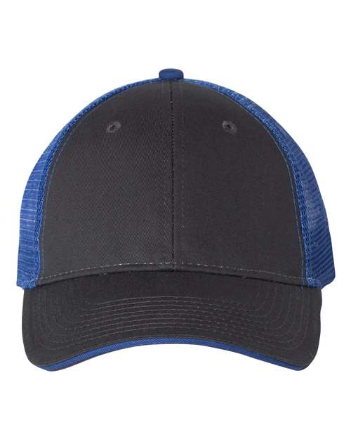 Sandwich Trucker Cap - Charcoal/ Royal