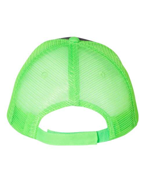 Sandwich Trucker Cap - Charcoal/ Neon Green