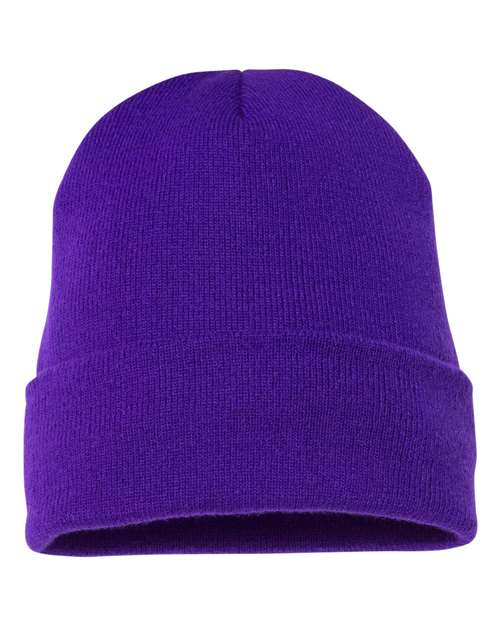 Cuffed Beanie - Purple