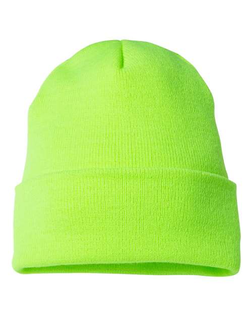 Cuffed Beanie - Safety Green