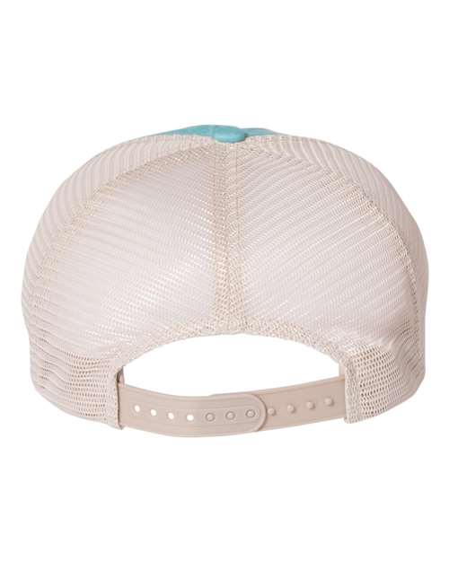 Pigment-Dyed Trucker Cap - Aqua/ Stone