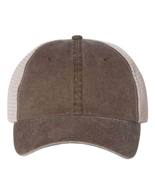 Pigment-Dyed Trucker Cap - Brown/ Stone