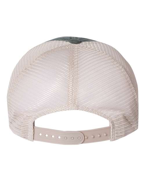 Pigment-Dyed Trucker Cap - Forest/ Stone