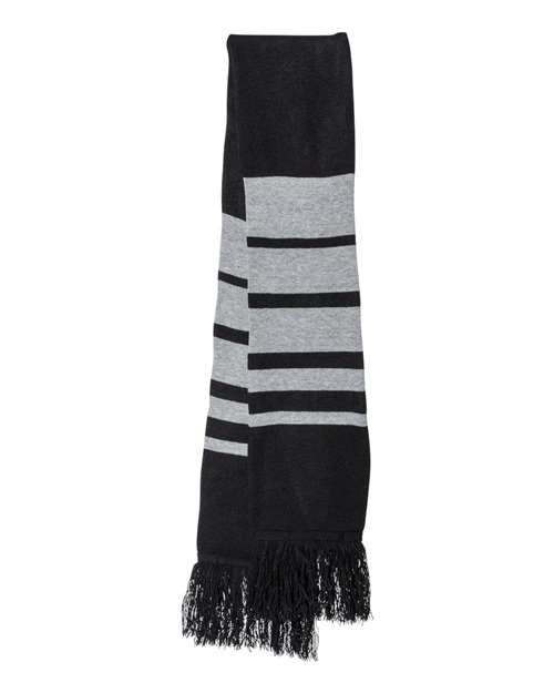 Soccer Scarf - Black/ Heather Grey