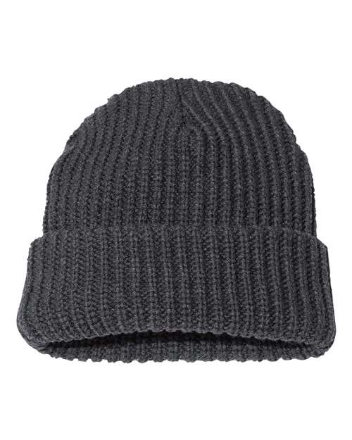 12" Chunky Cuffed Beanie - Charcoal