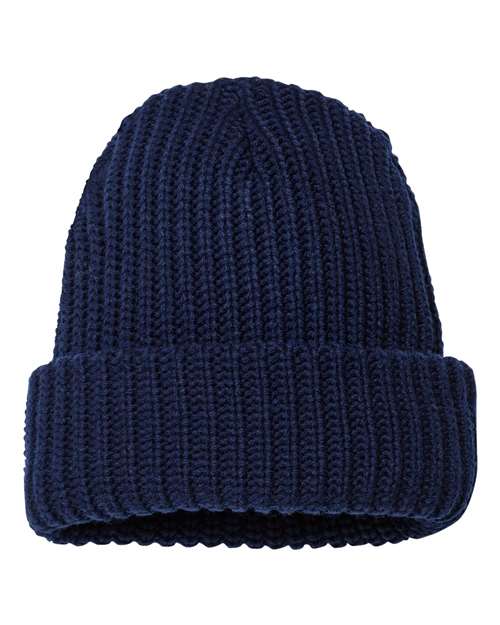 12" Chunky Cuffed Beanie - Navy