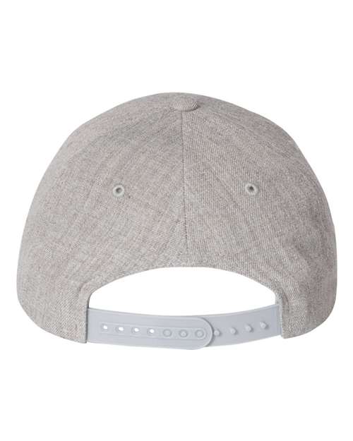Premium Curved Bill Snapback Cap - Heather Grey