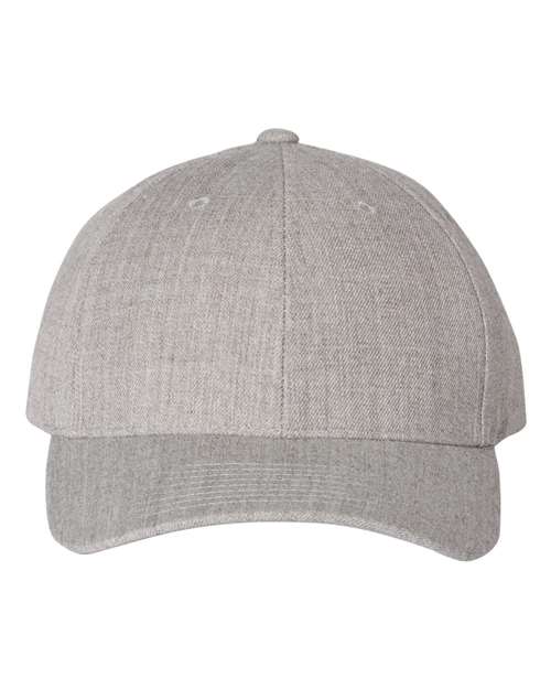 Premium Curved Bill Snapback Cap - Heather Grey