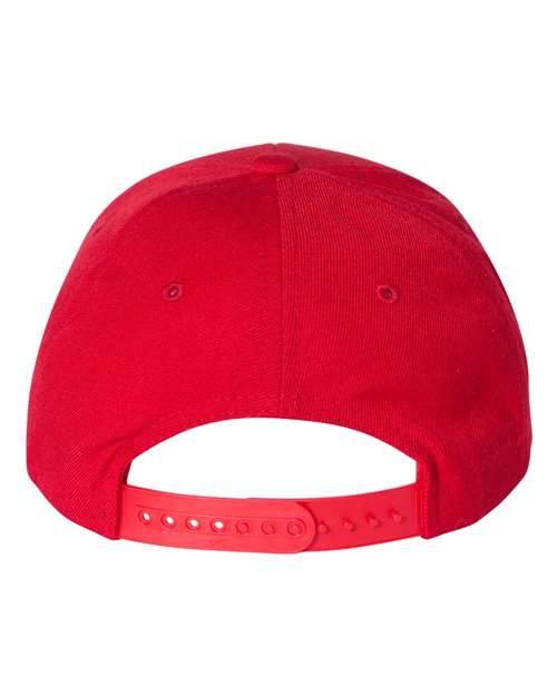 Premium Curved Bill Snapback Cap - Red