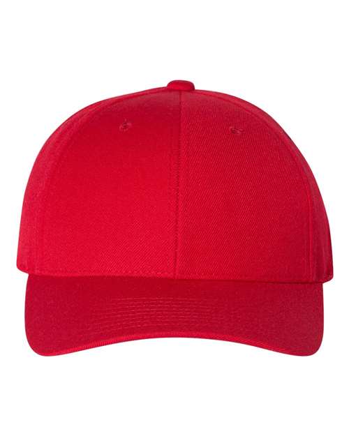Premium Curved Bill Snapback Cap - Red