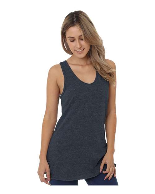 Women's USA-Made Triblend Tank Top - Tri Charcoal