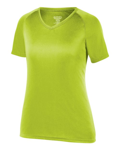 Women's Attain Wicking V-Neck T-Shirt - Lime
