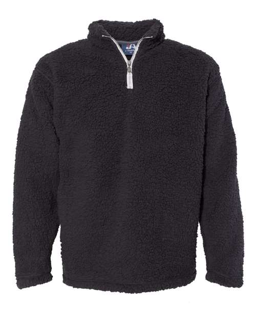 Men's Sherpa Quarter-Zip Pullover - Black