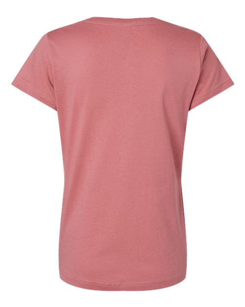 Women's Fine Jersey V-Neck Tee - Mauvelous