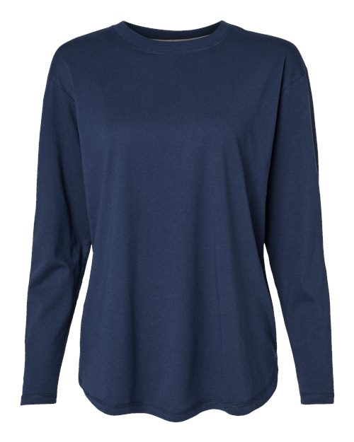 Women's Fine Jersey Long Sleeve Tee - Denim