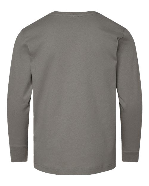 Youth Fine Jersey Long Sleeve Tee - Titanium