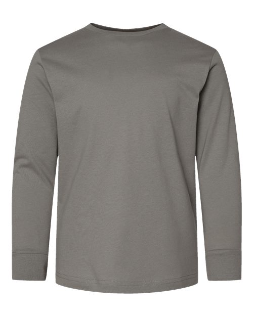 Youth Fine Jersey Long Sleeve Tee - Titanium