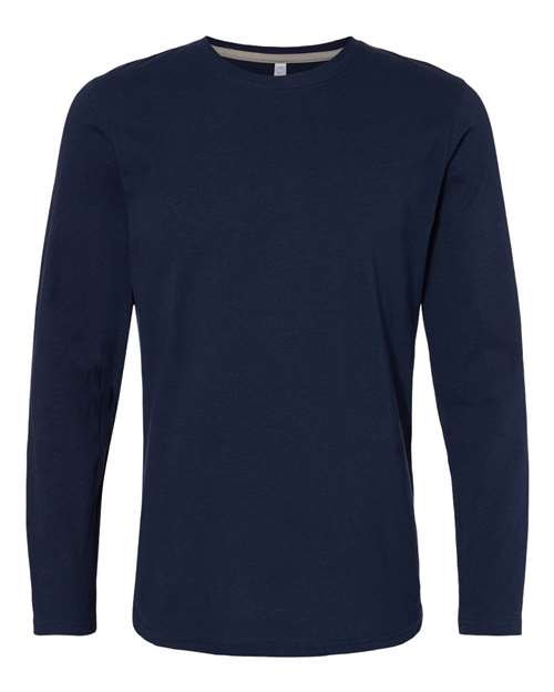 Men's Fine Jersey Long Sleeve Tee - Navy