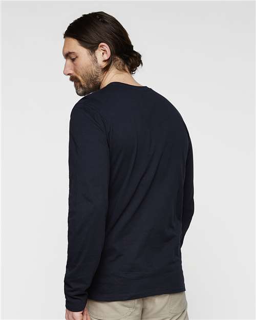 Men's Fine Jersey Long Sleeve Tee - Navy