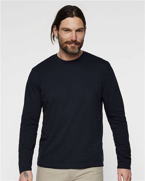 Men's Fine Jersey Long Sleeve Tee - Navy