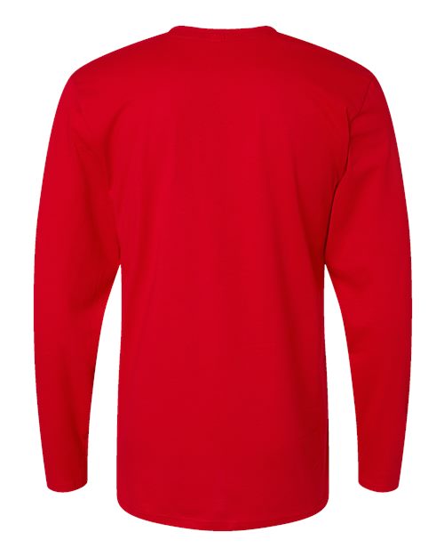 Men's Fine Jersey Long Sleeve Tee - Red