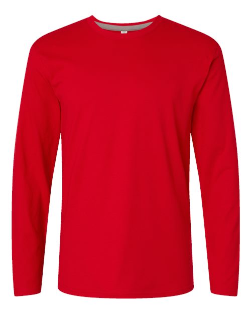 Men's Fine Jersey Long Sleeve Tee - Red