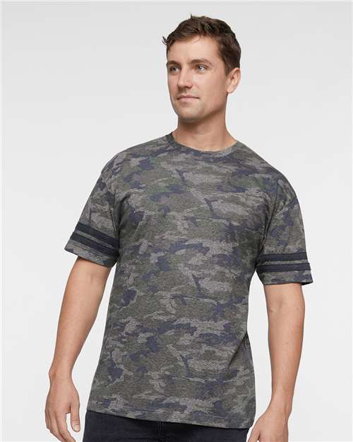 Men's Football Fine Jersey Tee - Vintage Camo/ Vintage Smoke