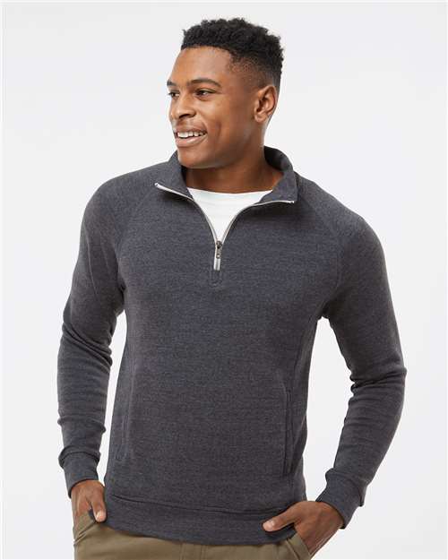 Men's Triblend Quarter-Zip Sweatshirt - Black Triblend