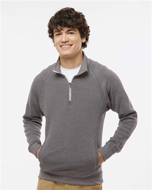 Men's Triblend Quarter-Zip Sweatshirt - Smoke Triblend