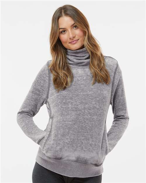 Women’s Zen Fleece Cowl Neck Sweatshirt - Cement