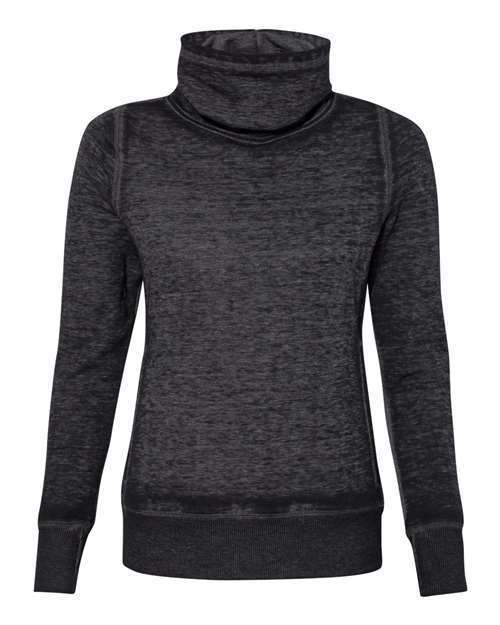 Women’s Zen Fleece Cowl Neck Sweatshirt - Twisted Black