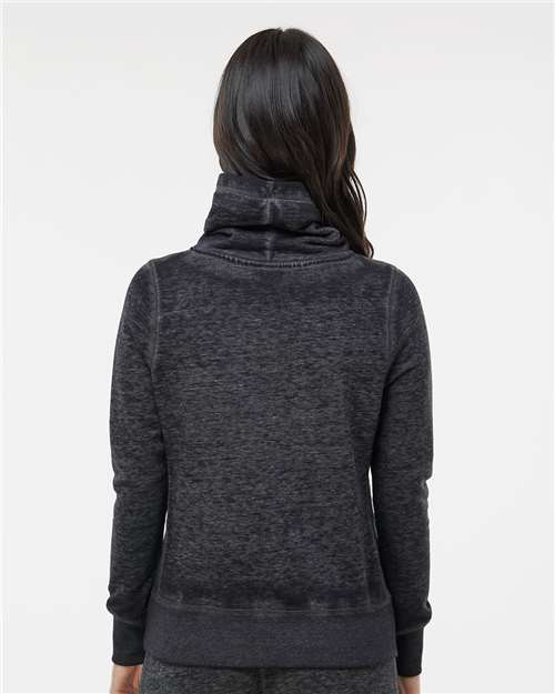 Women’s Zen Fleece Cowl Neck Sweatshirt - Twisted Black