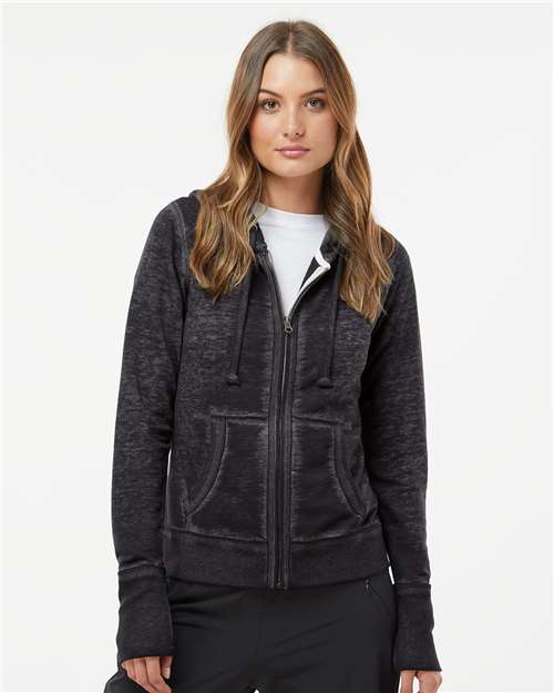 Women's Zen Fleece Full-Zip Hooded Sweatshirt - Twisted Black