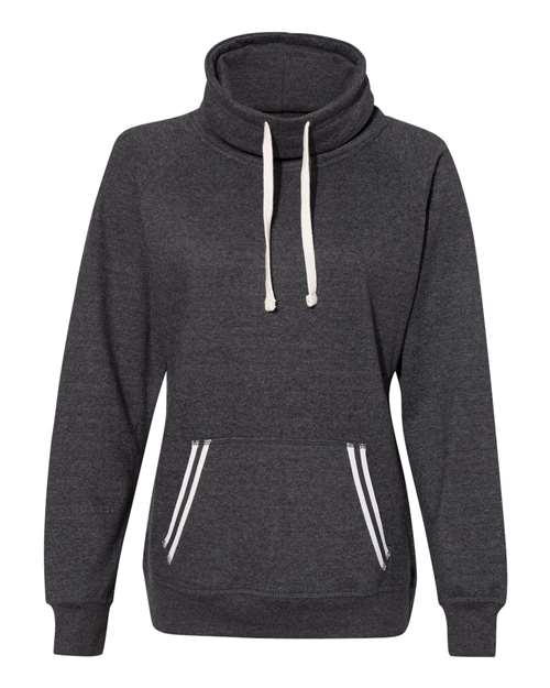 Women’s Relay Cowl Neck Sweatshirt - Black