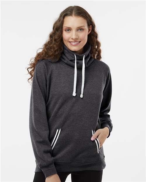 Women’s Relay Cowl Neck Sweatshirt - Black