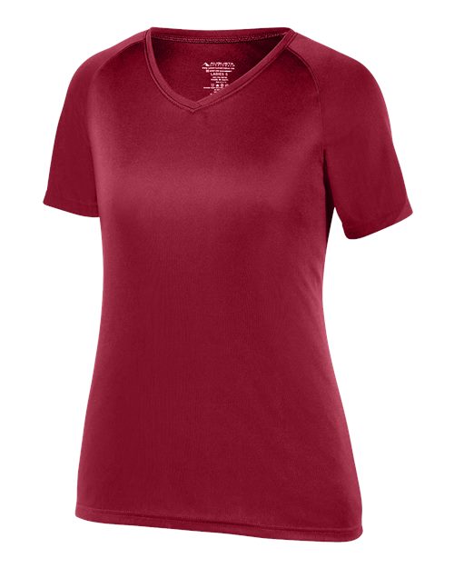 Women's Attain Wicking V-Neck T-Shirt - Cardinal