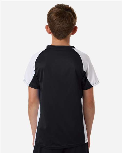 Youth Cutter Jersey - Black/ White