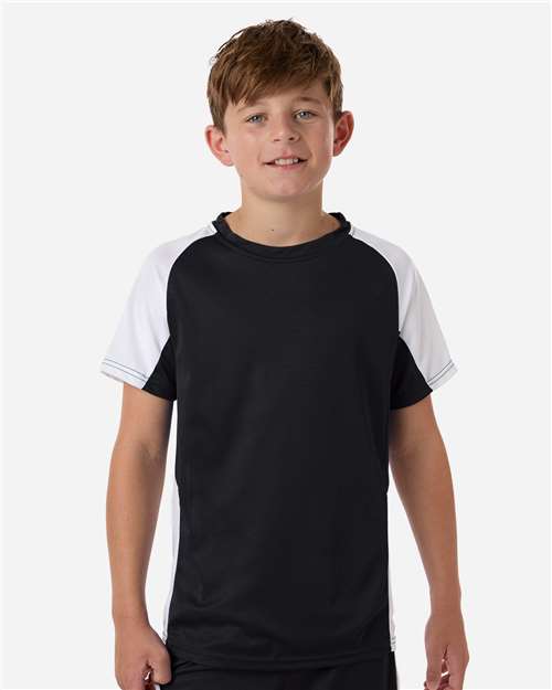 Youth Cutter Jersey - Black/ White