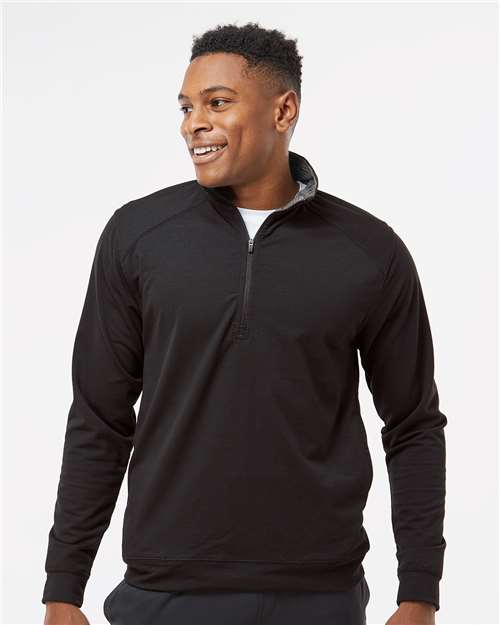 Men's Omega Stretch Quarter-Zip Pullover - Black Triblend