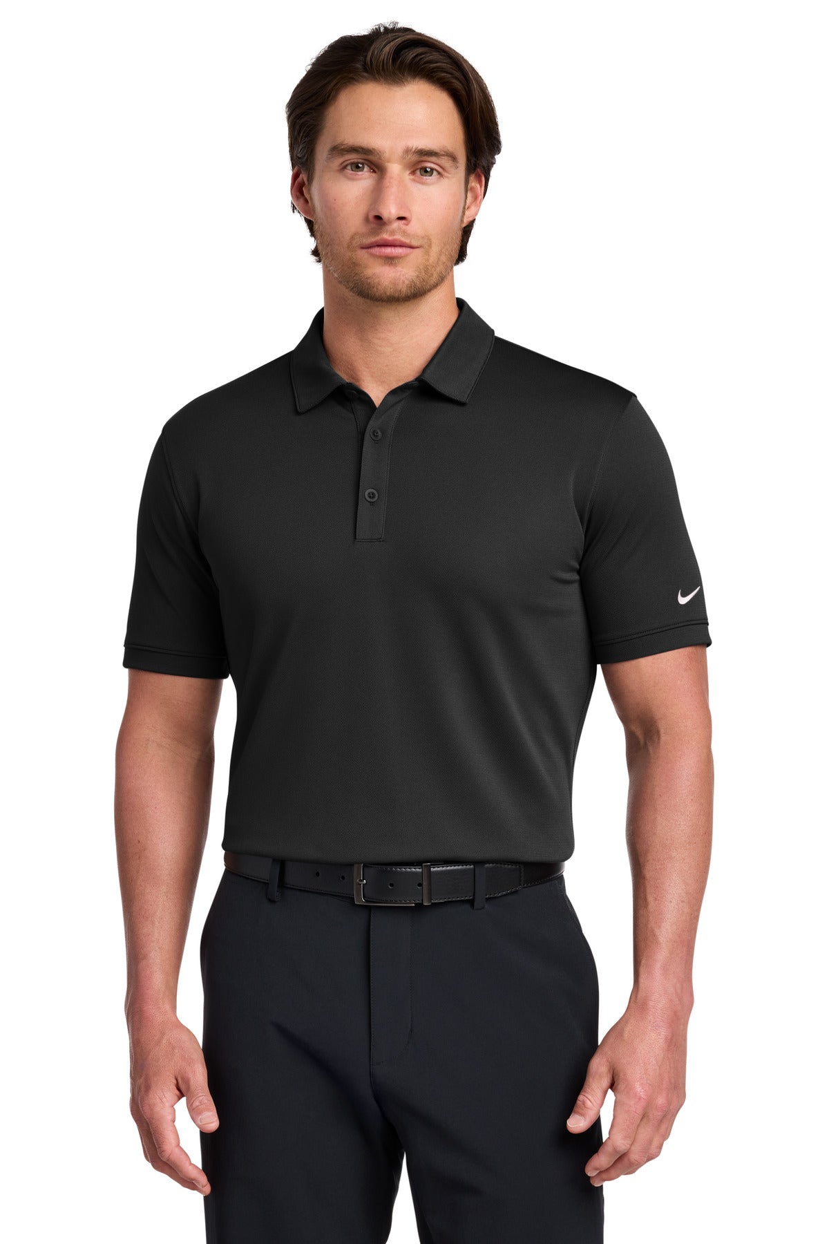 Nike Dri-FIT Solid Icon Pique Modern Fit Polo - Black