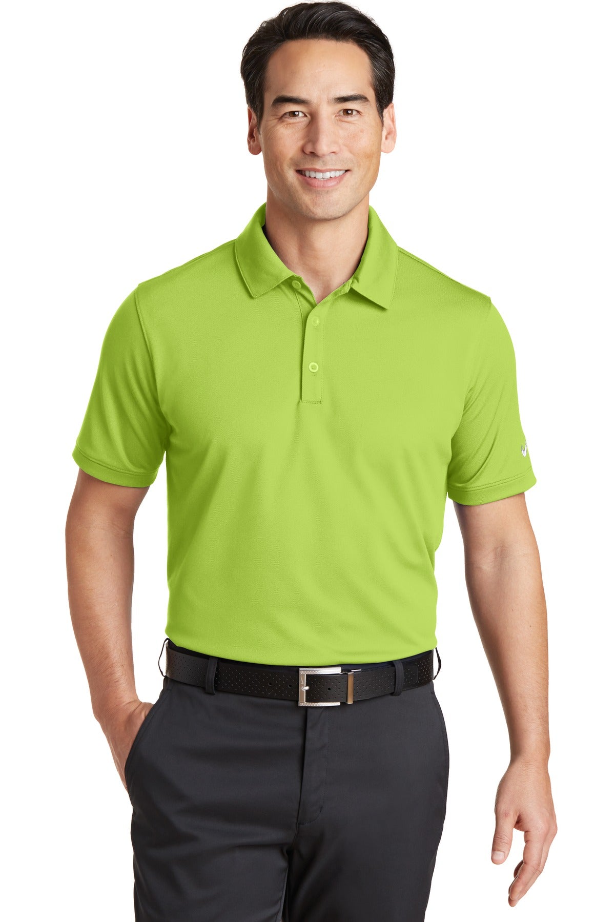 Nike Dri-FIT Solid Icon Pique Modern Fit Polo - Chartreuse