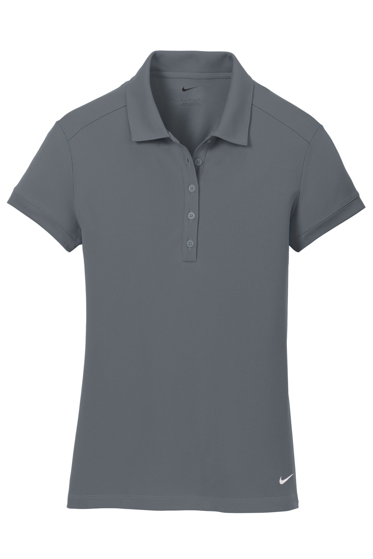 Nike Women's Dri-FIT Solid Icon Pique Modern Fit Polo - Dark Grey