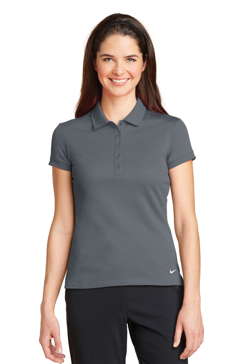 Nike Women's Dri-FIT Solid Icon Pique Modern Fit Polo - Dark Grey