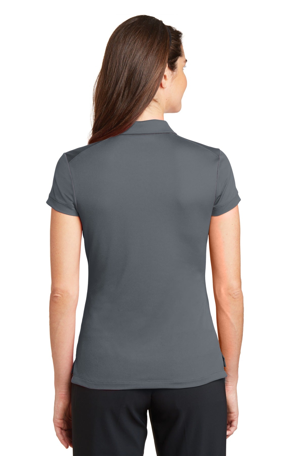 Nike Women's Dri-FIT Solid Icon Pique Modern Fit Polo - Dark Grey
