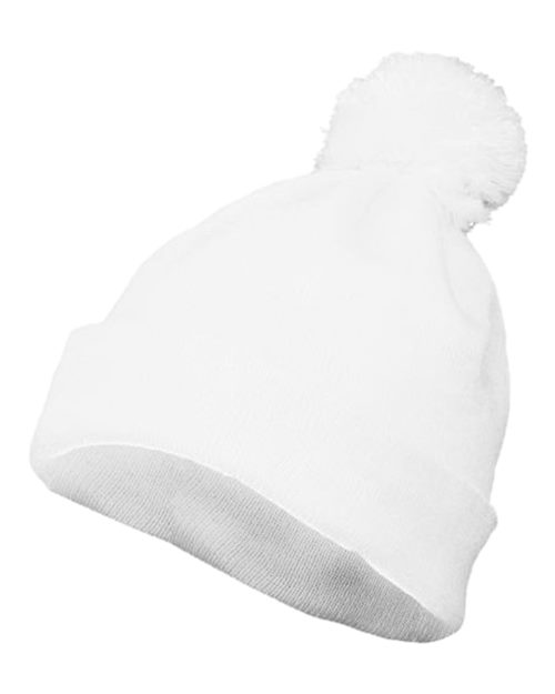 Pom Beanie - White