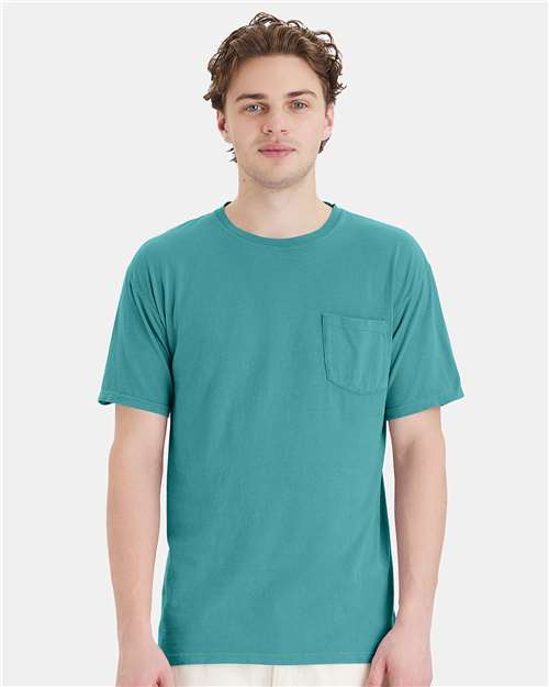 Unisex Garment-Dyed Pocket T-Shirt - Spanish Moss