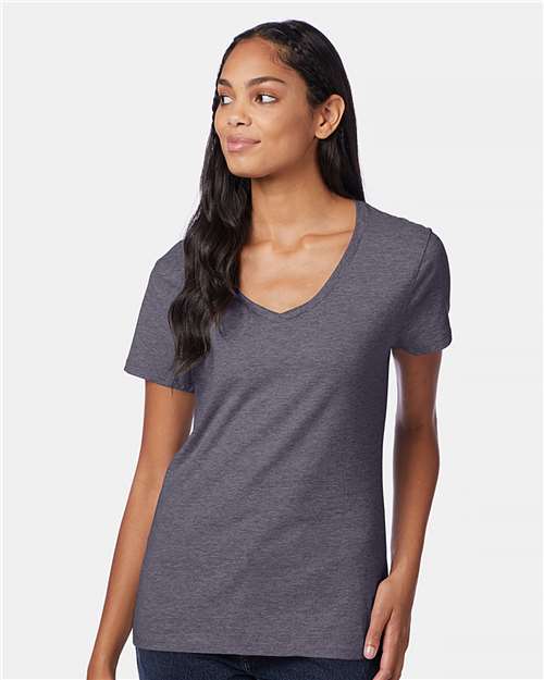Women's Perfect-T V-Neck T-Shirt - Charcoal Heather