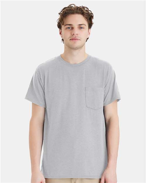 Unisex Workwear Pocket T-Shirt - Light Steel