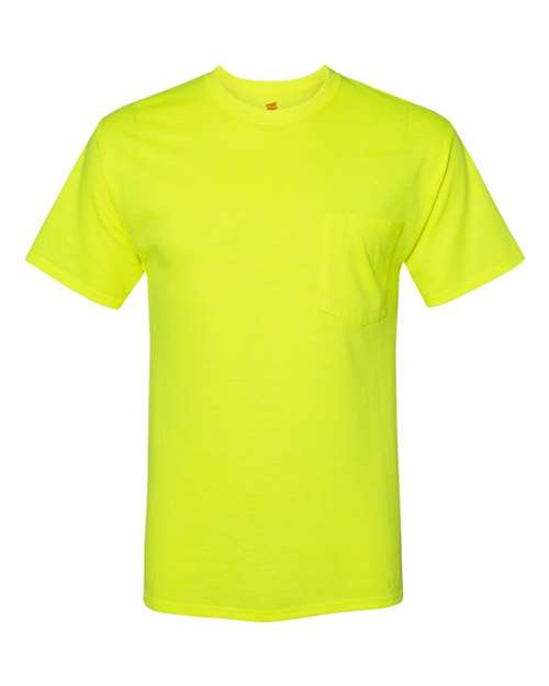 Unisex Workwear Pocket T-Shirt - Safety Green