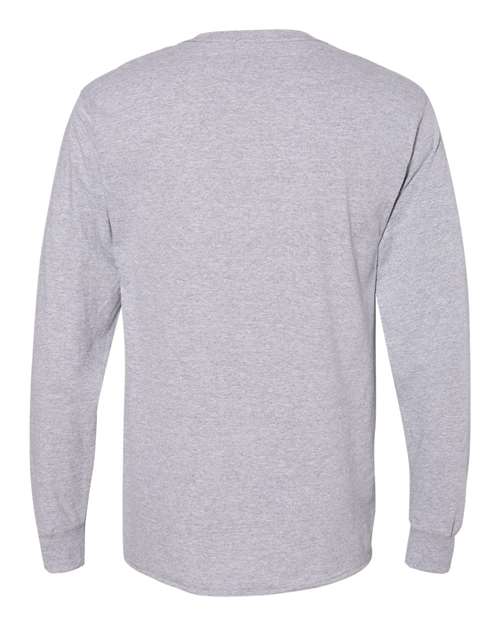 Unisex Workwear Long Sleeve Pocket T-Shirt - Light Steel
